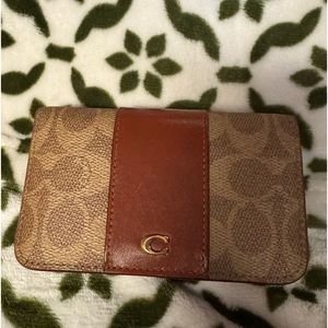Slim coach card case signature canvas